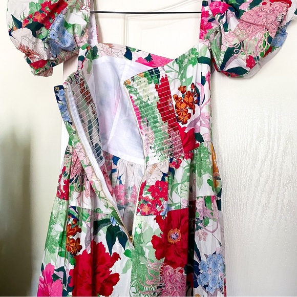 Cara Cara Dress Wethersfield Cotton Tiered Maxi Japanese Floral Ivory 6 EUC - Picture 8 of 10